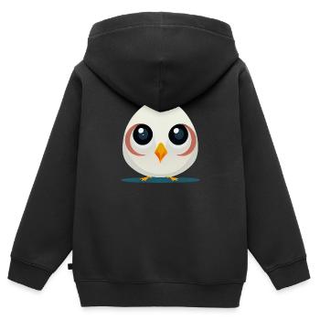 Osterei Kücken - Kinder Premium Organic Zip Hoodie - Schwarz - Hinten - AI Model Kid Male (0cm)