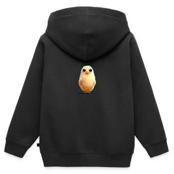 Niedliches Kücken - Kinder Premium Organic Zip Hoodie - Schwarz - Hinten - AI Model Kid Male (0cm)