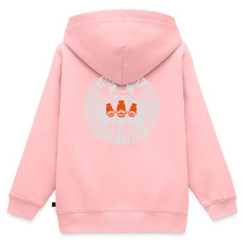 goose on the loose - Kinder Premium Organic Zip Hoodie - Rosa - Hinten - AI Model Kid Female (0cm)