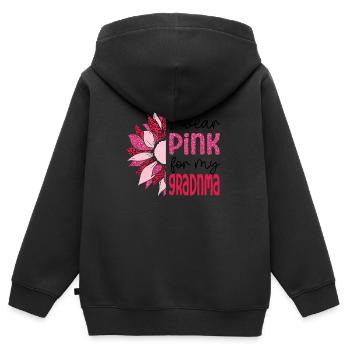 Rettet die Tölpel-Oma - Kinder Premium Organic Zip Hoodie - Schwarz - Hinten - AI Model Kid Male (0cm)