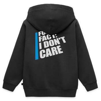 Je me fiche des faits - Sweat Premium à capuche zippé enfant bio - noir - Dos - AI Model Kid Male (0cm)