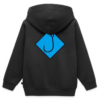 Haken - Kinder Premium Organic Zip Hoodie - Schwarz - Hinten - AI Model Kid Male (0cm)