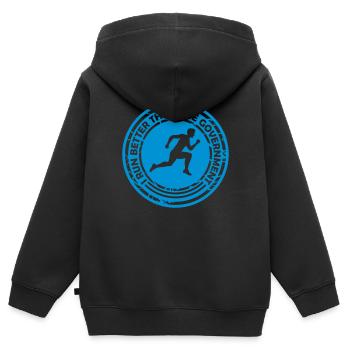 mieux fonctionner que le gouvernement - Sweat Premium à capuche zippé enfant bio - noir - Dos - AI Model Kid Male (0cm)
