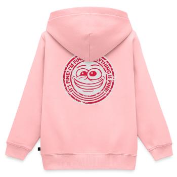 Tout va bien devis - Sweat Premium à capuche zippé enfant bio - rose - Dos - AI Model Kid Female (0cm)