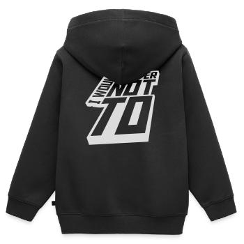 Je préfère ne pas - Sweat Premium à capuche zippé enfant bio - noir - Dos - AI Model Kid Male (0cm)