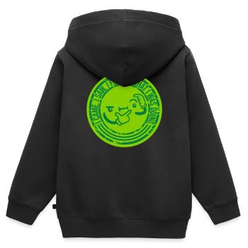 I came saw forget - Kinder Premium Organic Zip Hoodie - Schwarz - Hinten - AI Model Kid Male (0cm)