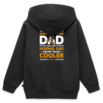 Snowboarder Extremsport Skiurlaub Piste - Kinder Premium Organic Zip Hoodie - Schwarz - Hinten - AI Model Kid Male (0cm)