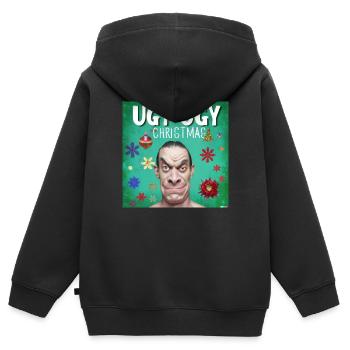 Ugly Christmas - Kinder Premium Organic Zip Hoodie - Schwarz - Hinten - AI Model Kid Male (0cm)