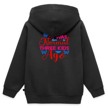 mummy - Kids Premium Organic Zip-up Hoodie - black - Back - AI Model Kid Male (0cm)