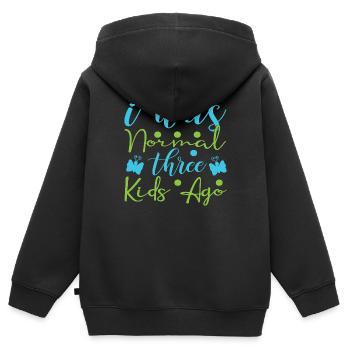 mummy - Kids Premium Organic Zip-up Hoodie - black - Back - AI Model Kid Male (0cm)