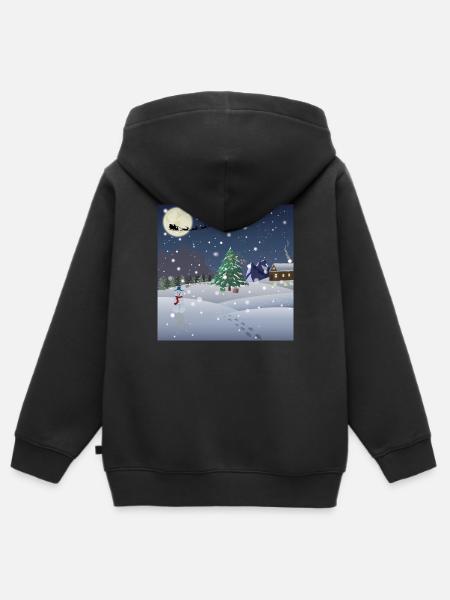 Heilige Illustration - Kinder Premium Organic Zip Hoodie - Schwarz
