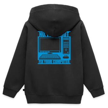 Ne pas réparer votre ordinateur - Sweat Premium à capuche zippé enfant bio - noir - Dos - AI Model Kid Male (0cm)