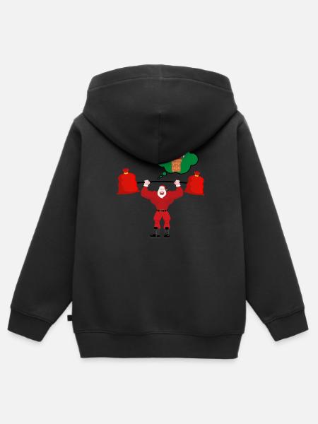 Passend zum Weihnachtsmann - Kinder Premium Organic Zip Hoodie - Schwarz