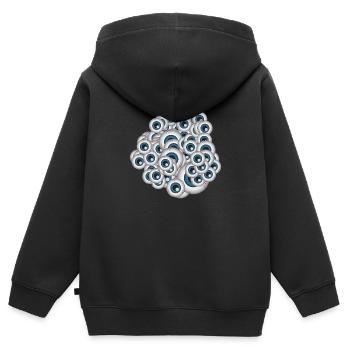 Contact visuel - Sweat Premium à capuche zippé enfant bio - noir - Dos - AI Model Kid Male (0cm)
