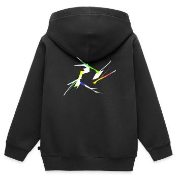 Modern Art - Kinder Premium Organic Zip Hoodie - Schwarz - Hinten - AI Model Kid Male (0cm)