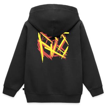 Most beautiful abstraction : Yellow red cube - Kids Premium Organic Zip-up Hoodie - black - Back - AI Model Kid Male (0cm)