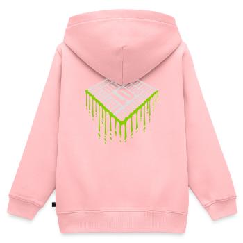 Binär Code Programm Sprache - Kinder Premium Organic Zip Hoodie - Rosa - Hinten - AI Model Kid Female (0cm)