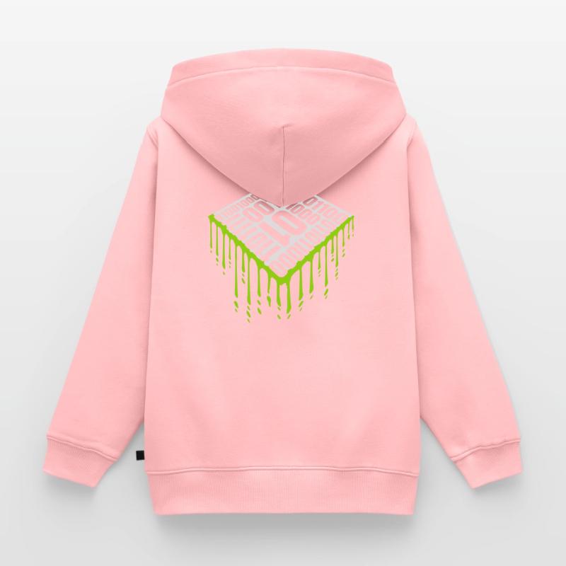 Langage de programme de code binaire Sweat Premium à capuche zippé enfant bio