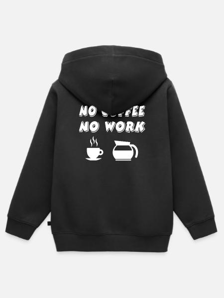 Kaffee - Kinder Premium Organic Zip Hoodie - Schwarz