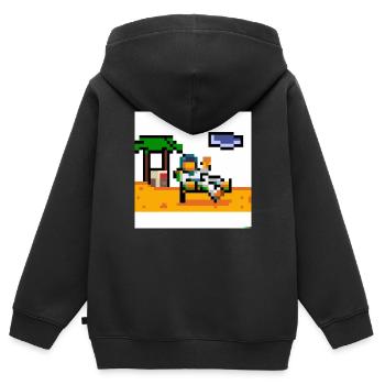 Astronaut - Kinder Premium Organic Zip Hoodie - Schwarz - Hinten - AI Model Kid Male (0cm)