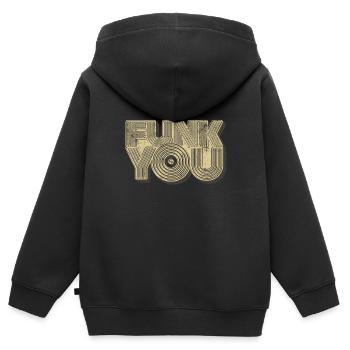 Funk vous - Sweat Premium à capuche zippé enfant bio - noir - Dos - AI Model Kid Male (0cm)
