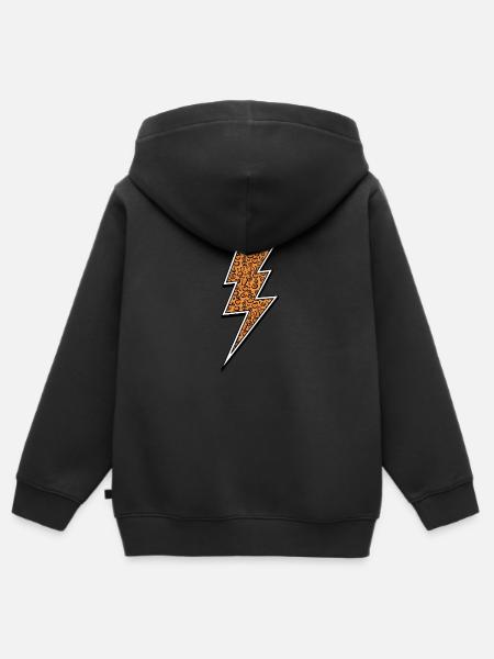 Leopard Blitz - Kinder Premium Organic Zip Hoodie - Schwarz
