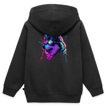 Alaskan Malamute Dogs Alaskan Malamutes - Kids Premium Organic Zip-up Hoodie - black - Back - AI Model Kid Male (0cm)