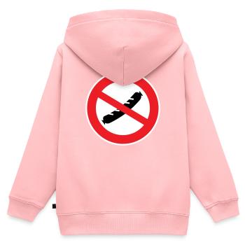 Wurst verboten - Kinder Premium Organic Zip Hoodie - Rosa - Hinten - AI Model Kid Female (0cm)