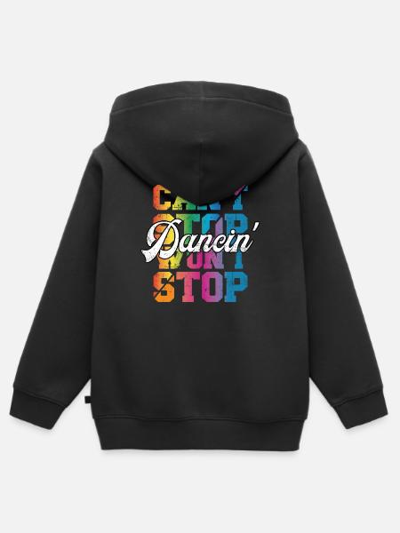 Can't Stop won't Stop Dancin - Kinder Premium Organic Zip Hoodie - Schwarz