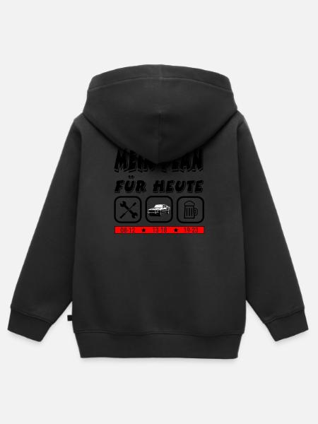 Auto - Kinder Premium Organic Zip Hoodie - Schwarz