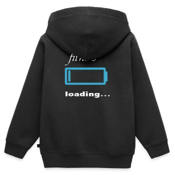 Chargement de fitness... - Sweat Premium à capuche zippé enfant bio - noir - Dos - AI Model Kid Male (0cm)