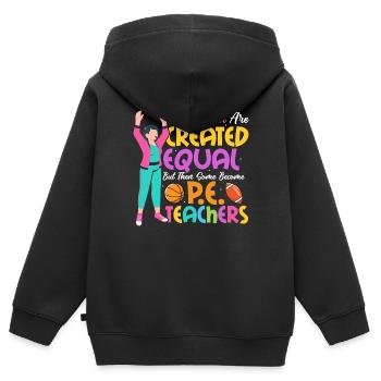 Some Become P.E.Teachers Physical Education School - Kids Premium Organic Zip-up Hoodie - black - Back - AI Model Kid Male (0cm)