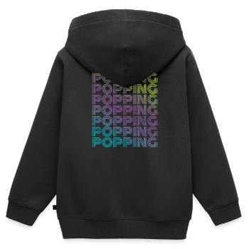 Popping Funk Style Retro - Kinder Premium Organic Zip Hoodie - Schwarz - Hinten - AI Model Kid Male (0cm)
