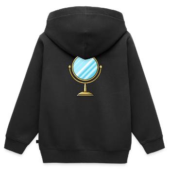 Cosmetic mirror mirror - Kids Premium Organic Zip-up Hoodie - black - Back - AI Model Kid Male (0cm)