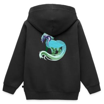 Fabelwesen - Kinder Premium Organic Zip Hoodie - Schwarz - Hinten - AI Model Kid Male (0cm)