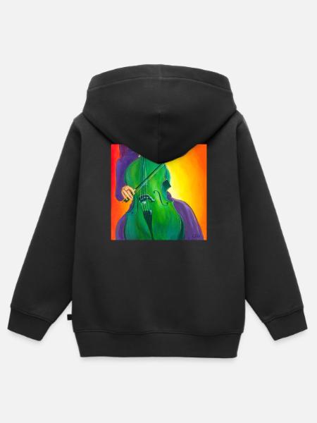 Cello - Kinder Premium Organic Zip Hoodie - Schwarz