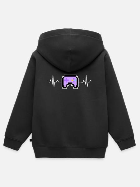 Controller - Kinder Premium Organic Zip Hoodie - Schwarz