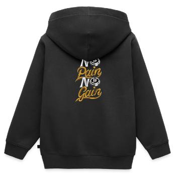 On n’a rien sans rien - Sweat Premium à capuche zippé enfant bio - noir - Dos - AI Model Kid Male (0cm)