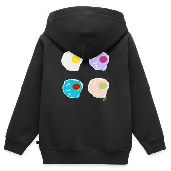 An Maria G. mit Zuneigung. - Kinder Premium Organic Zip Hoodie - Schwarz - Hinten - AI Model Kid Male (0cm)