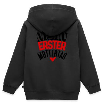 Mein erster Muttertag - Kinder Premium Organic Zip Hoodie - Schwarz - Hinten - AI Model Kid Male (0cm)