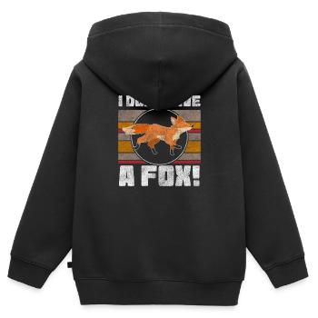 Tier Tiere Klug - Kinder Premium Organic Zip Hoodie - Schwarz - Hinten - AI Model Kid Male (0cm)