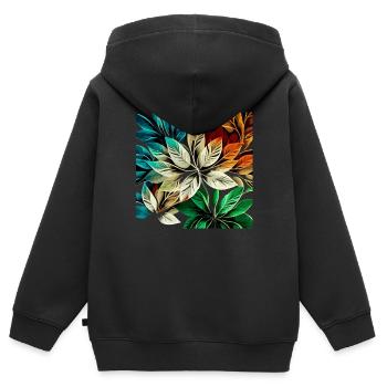 Die Anlage - Kinder Premium Organic Zip Hoodie - Schwarz - Hinten - AI Model Kid Male (0cm)