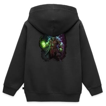 Assistant ORC - Sweat Premium à capuche zippé enfant bio - noir - Dos - AI Model Kid Male (0cm)