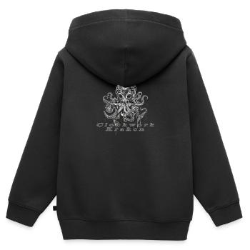Clockwork Kraken - Kids Premium Organic Zip-up Hoodie - black - Back - AI Model Kid Male (0cm)