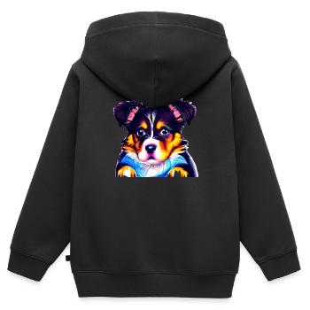 Rottweiler Dog Owner Dog Owner - Kids Premium Organic Zip-up Hoodie - black - Back - AI Model Kid Male (0cm)