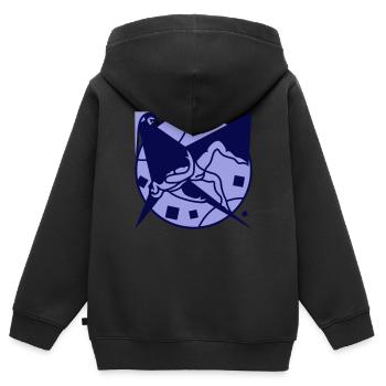 Emmenez-moi avec vous. Protection et sauvetage dans la solitude - Sweat Premium à capuche zippé enfant bio - noir - Dos - AI Model Kid Male (0cm)