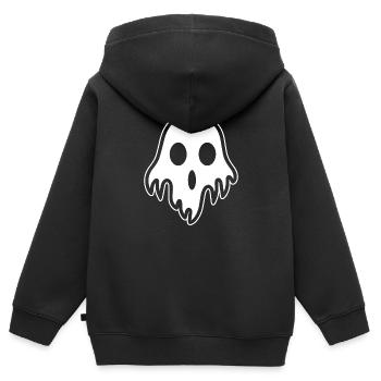 Geist Geister Geisterstunde Halloween - Kinder Premium Organic Zip Hoodie - Schwarz - Hinten - AI Model Kid Male (0cm)