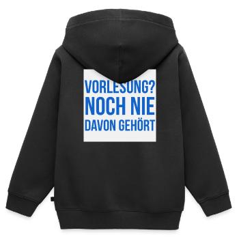 Lustiges T-Shirt besonders für Studenten - Kinder Premium Organic Zip Hoodie - Schwarz - Hinten - AI Model Kid Male (0cm)