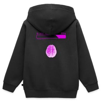 Belastung des Gehirns - Kinder Premium Organic Zip Hoodie - Schwarz - Hinten - AI Model Kid Male (0cm)