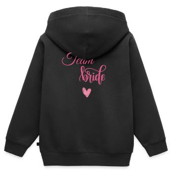 Team bride - Kids Premium Organic Zip-up Hoodie - black - Back - AI Model Kid Male (0cm)